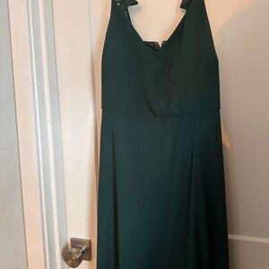 Elegant Green Sleeveless Dress